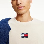 T Shirt Tommy Jeans homme Badge Tee beige