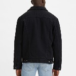 Blouson en jean doublée sherpa Levis homme trucker noir