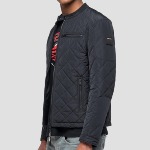 Blouson veste moto noire Replay Jeans pour homme