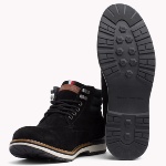 Chaussures Tommy Hilfiger homme en cuir daim noir
