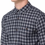 Chemise Tommy Hilfiger homme modèle Alabama en coton à carreaux gris et bleus