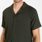 Chemise manches courtes Le Temps des Cerises Laris kaki