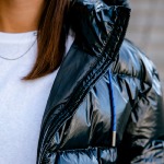 Doudoune noire brillante Freeman T Porter Vardia