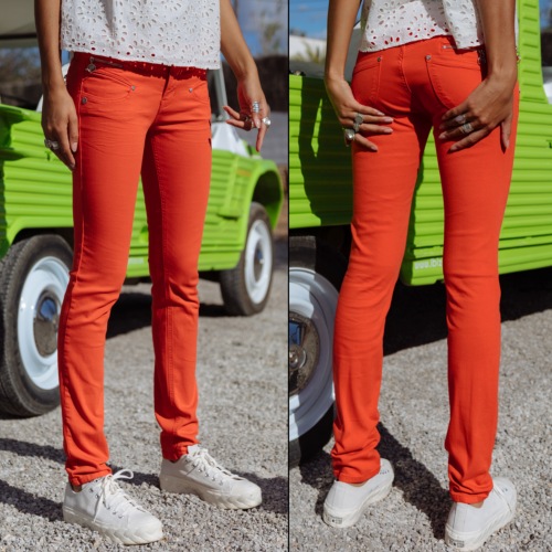Jean de couleur pour femme Freeman T Porter Alexa Magic Color Fiesta