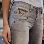 Jean 7/8 éme femme Freeman T Porter Alexa Cropped gris