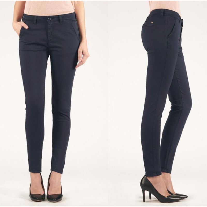 Pantalon chino marine navy femme - DistriCenter