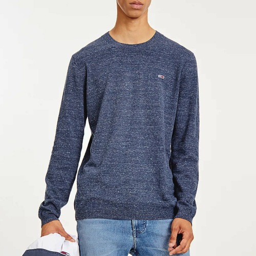 pull Tommy Hilfiger bleu marine chiné