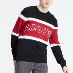 Sweat Levi's ® homme Pieced Crew noir, blanc et rouge