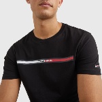 T Shirt Tommy Hilfiger noir logo Tommy Jeans