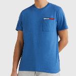 T Shirt Tommy Hilfiger homme bleu regatta avec poche