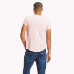 T Shirt homme Tommy Hilfiger Jeans homme rose chiné