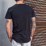 T-Shirt Biker Japan Rags en coton noir logo Bebiker