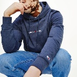 Sweat capuche Tommy Hilfiger Jeans homme bleu marine