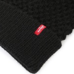 Bonnet Levi's ® en maille texturée noir étiquette rouge