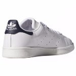 Chaussures Adidas Originals Stan Smith en cuir blanc talon marine