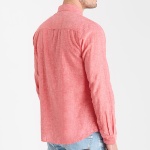 Chemise en lin rose Le Temps des Cerises Rodes pour homme
