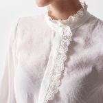 Chemisier / blouse Salsa femme avec broderie anglaise