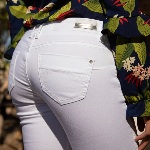 Jean Skinny blanc pour femme Freeman T Porter Dorya Cavi