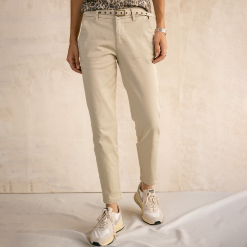 Pantalon chino Freeman T Porter Claudia beige