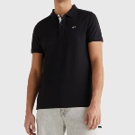 Polo noir Tommy Hilfiger pour homme