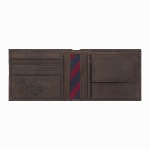 portefeuille Tommy Hilfiger modèle Johnson en cuir brut marron