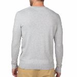 Pull Tommy Hilfiger homme modèle Timber en coton gris, col V