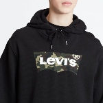 Sweat capuche Levis homme noir logo camouflage