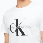 T Shirt Calvin Klein Ck Jeans iconic monogram blanc