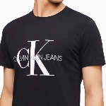 T Shirt Calvin Klein Ck Jeans iconic monogram noir