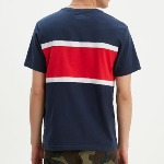 T Shirt Levis homme Color block Tee marine rouge et blanc