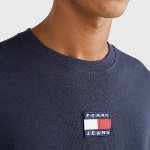 T Shirt manches longues Tommy Jeans Badge Tee bleu marine