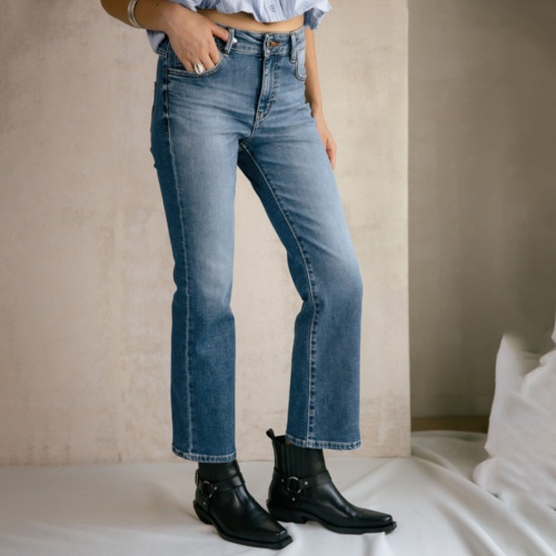 Jeans bootcut cropped Freeman T Porter femme Norma Saopolo