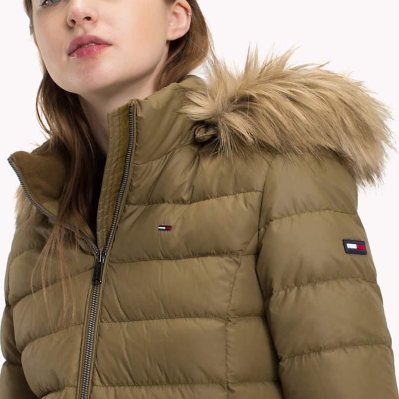 doudoune femme Tommy Hilfiger Denim col fourrure