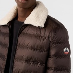 Doudoune Jott homme Chuck black coffee col fourré