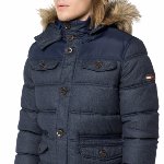 Doudoune Tommy Hilfiger homme modèle Johnny bleu marine coupe parka