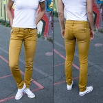 Jean femme Freeman T Porter Alexa Magic Slim jaune golden palm