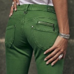 Jeans slim 7/8 éme Freeman T Porter Alexa Cropped vert
