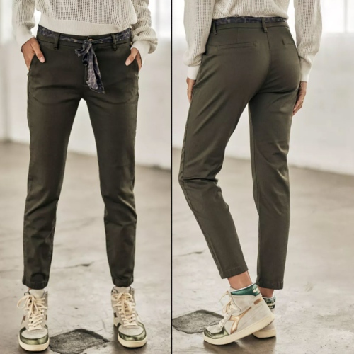 Pantalon Freeman T Porter femme Claudia Kaki forest night