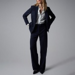 Pantalon tailored Salsa femme bleu marine