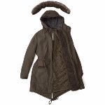 Parka Tommy Hilfiger femme modèle Giulia black olive