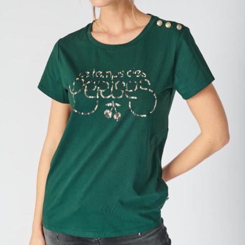 T Shirt femme Le Temps des Cerises Oulia vert