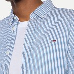 Chemise Tommy Hilfiger Jeans homme rayé bleu et blanc