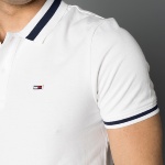 Polo blanc Tommy Jeans homme