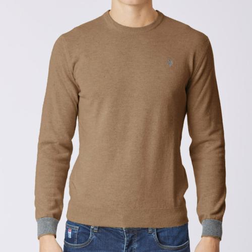 Pull en laine Us Polo Assn homme camel