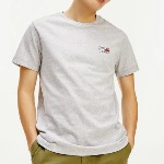 T Shirt Tommy Hilfiger gris avec logo Tommy Jeans