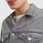 Veste en jean gris Tommy Hilfiger Homme Regular Trucker Jacket