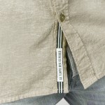 Chemise Le Temps des Cerises Rodes en lin gris kaki