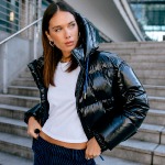 Doudoune noire brillante Freeman T Porter Vardia