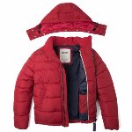 Doudoune Tommy Hilfiger homme modèle Nebraska rouge duvet / plumes