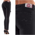 Jean Le Temps des Cerises 316 noir destroy coupe slim femme